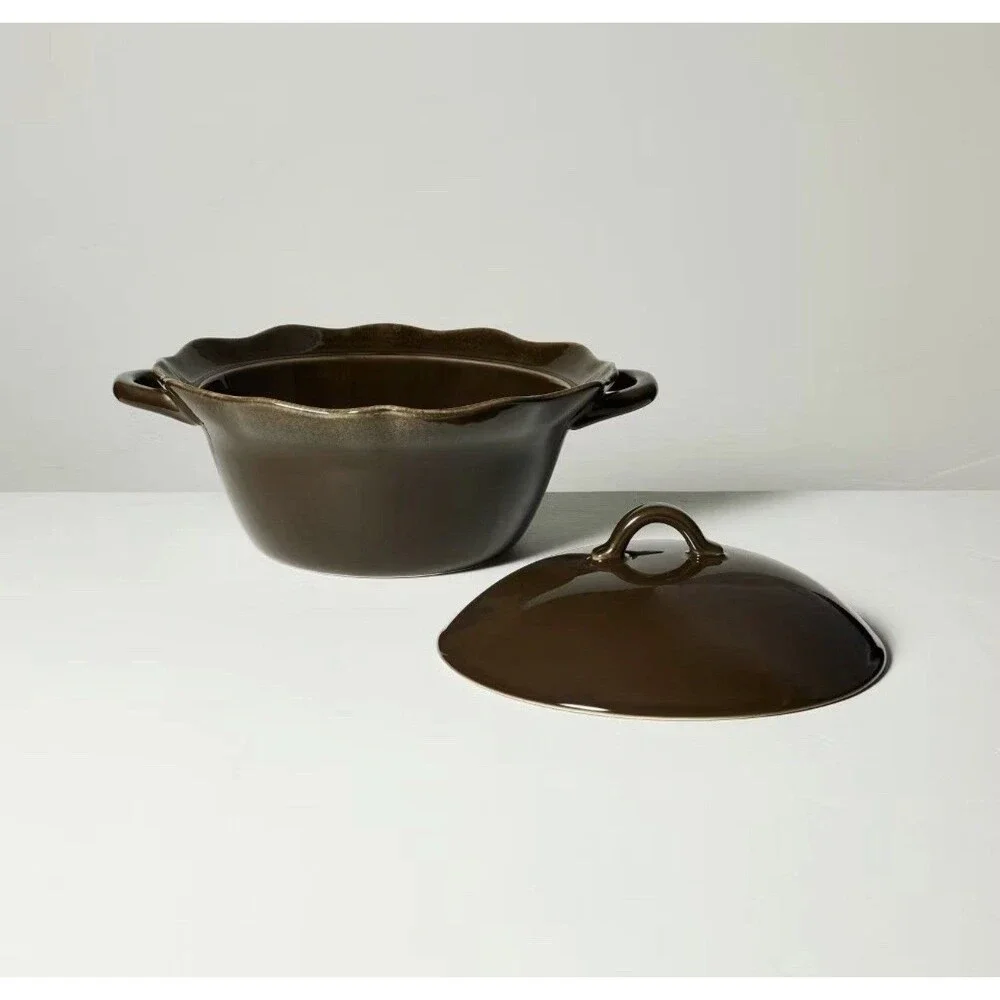 Wavy Edge Soup Terrine Brown - Hearth & Hand with Magnolia RARE